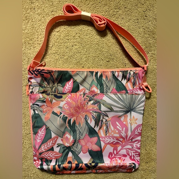 Vera Bradley Lighten Up ReActive Hipster Crossbody - Rain Forest Canopy Coral - Picture 8 of 13